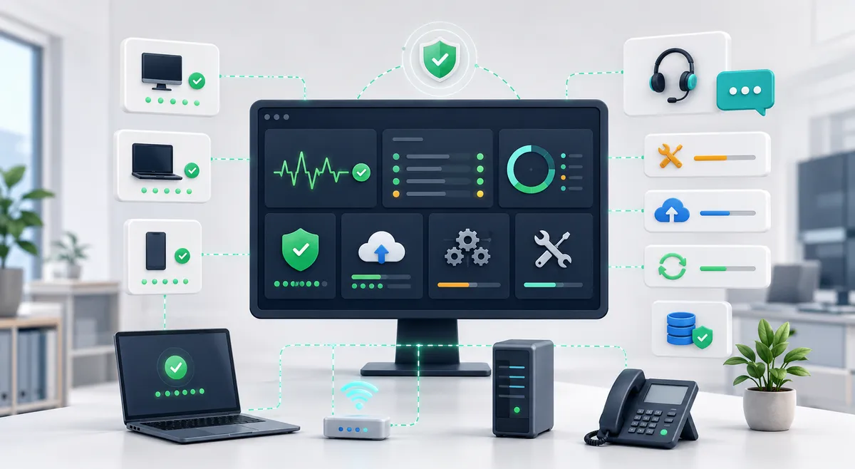 Monitoreo, soporte y mantenimiento continuo de los sistemas del negocio